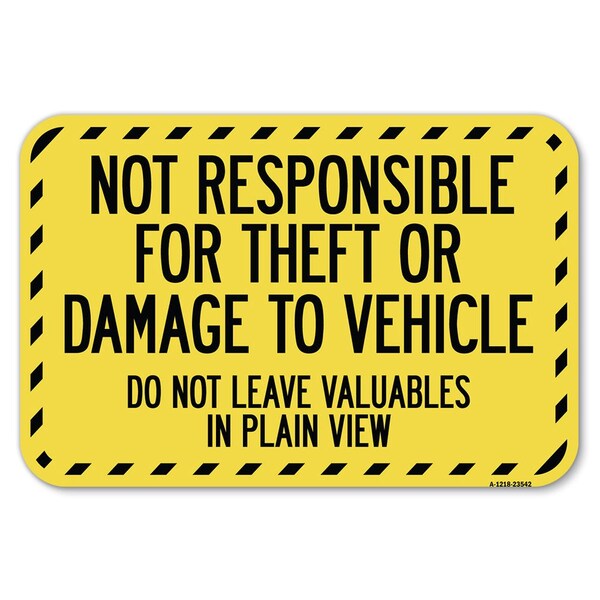 Signmission Safety Sign, 12 in Height, Aluminum, 23542 A-1218-23542 - main